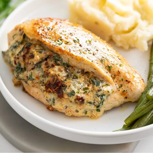 Roasted Stuffed Chicken Breast.