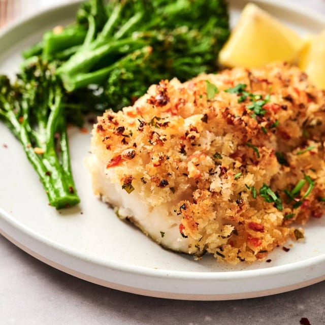 Baked Stuffed Haddock.