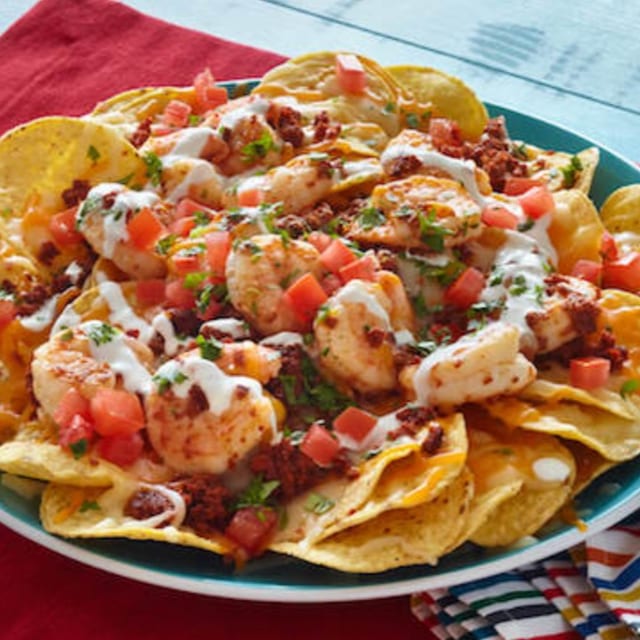 Nachos with Shrimp.