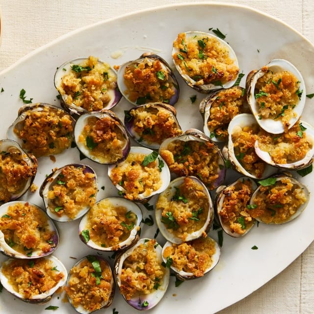 Baked Stuffed Clams.