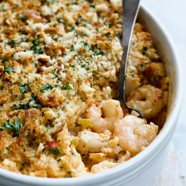 Baked Seafood Casserole.
