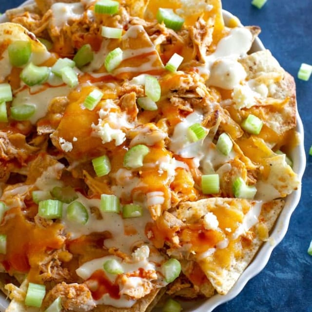Buffalo Chicken Nachos.